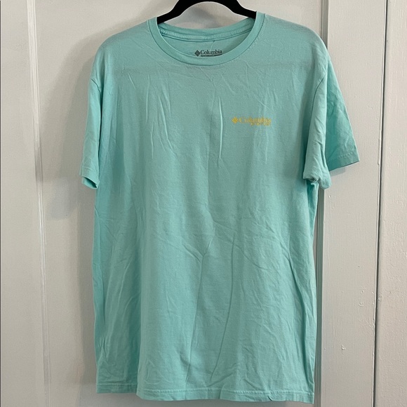Columbia Men's Aqua Tee with PFG Logo - Picture 1 of 7